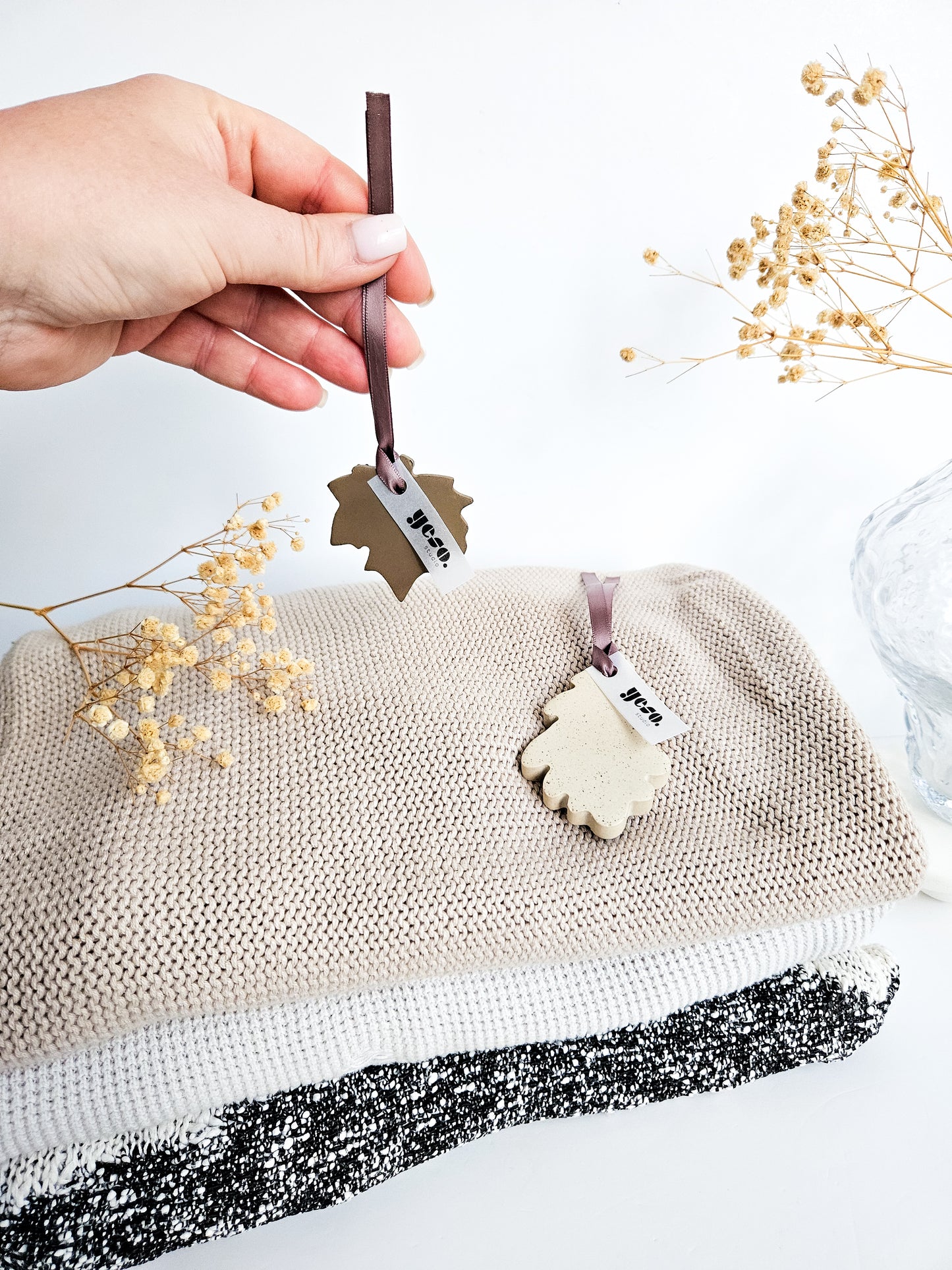 Autumn Leaves Hanging Stone Diffusers - Maple and Oak