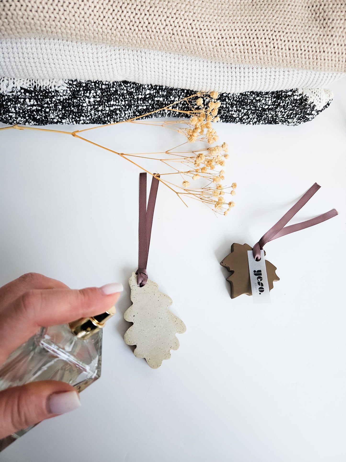 Autumn Leaves Hanging Stone Diffusers - Maple and Oak