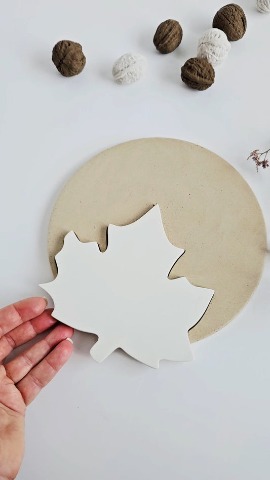 Maple Leaf Nesting Tray and Coaster Set