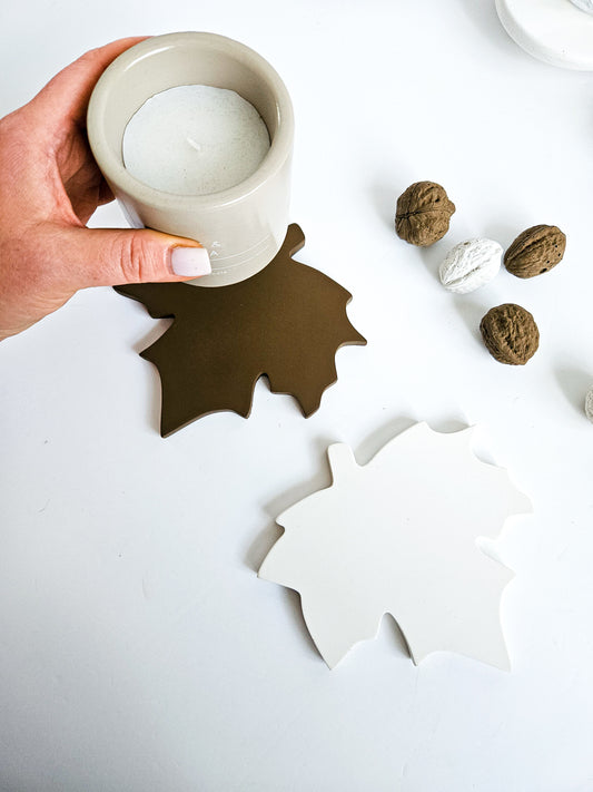 Maple Leaf Drink Coasters Set of 2