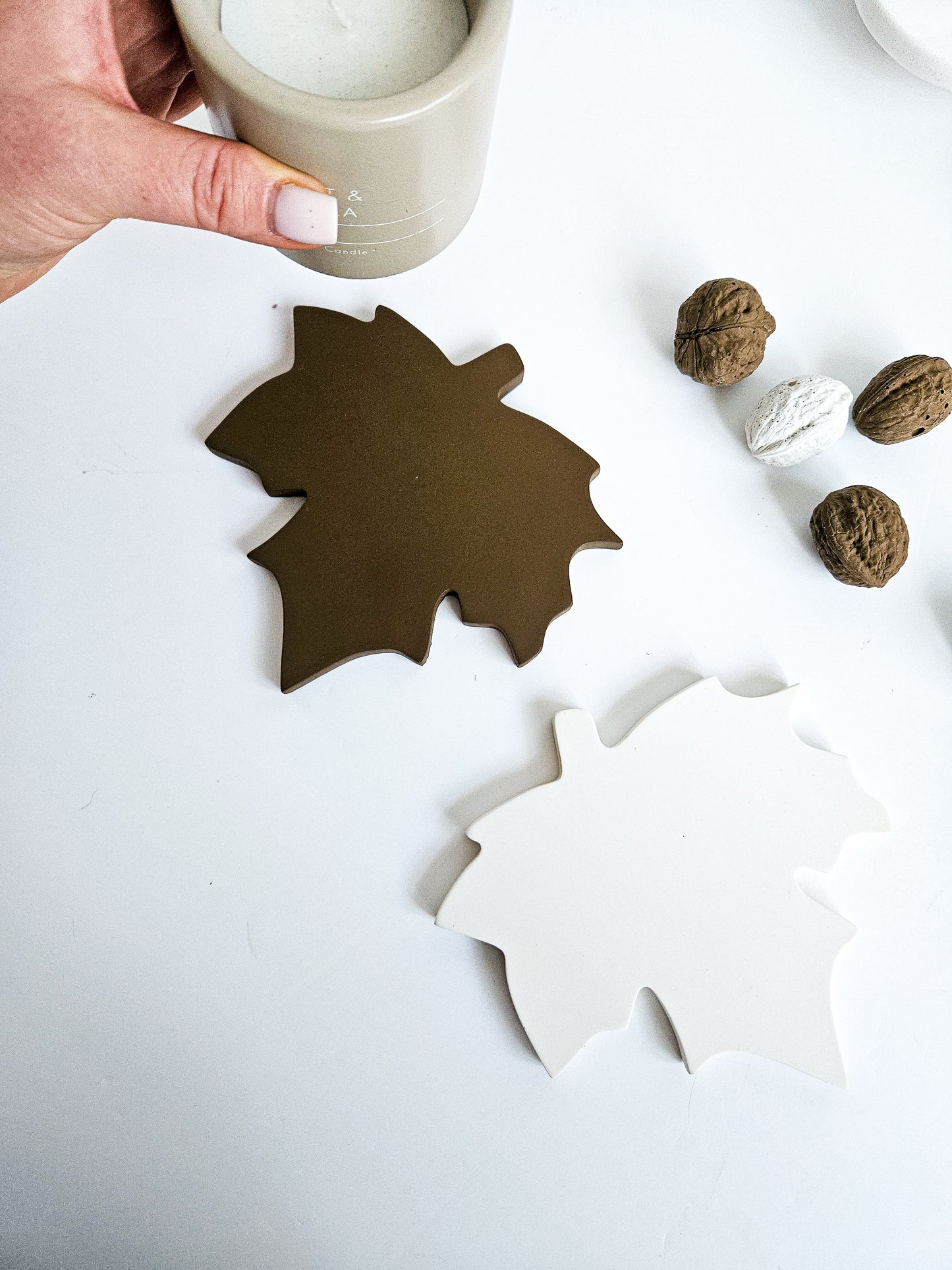 Maple Leaf Drink Coasters Set of 2