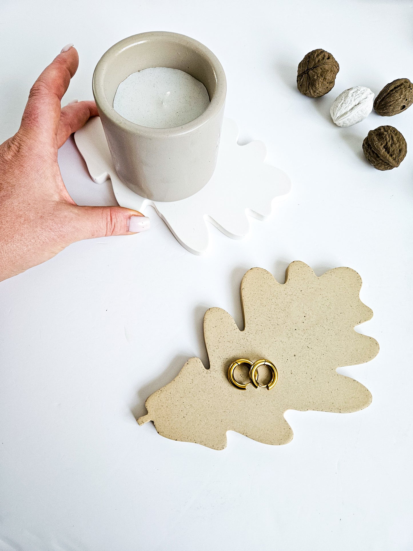 Oak Leaf Drink Coasters Set of 2