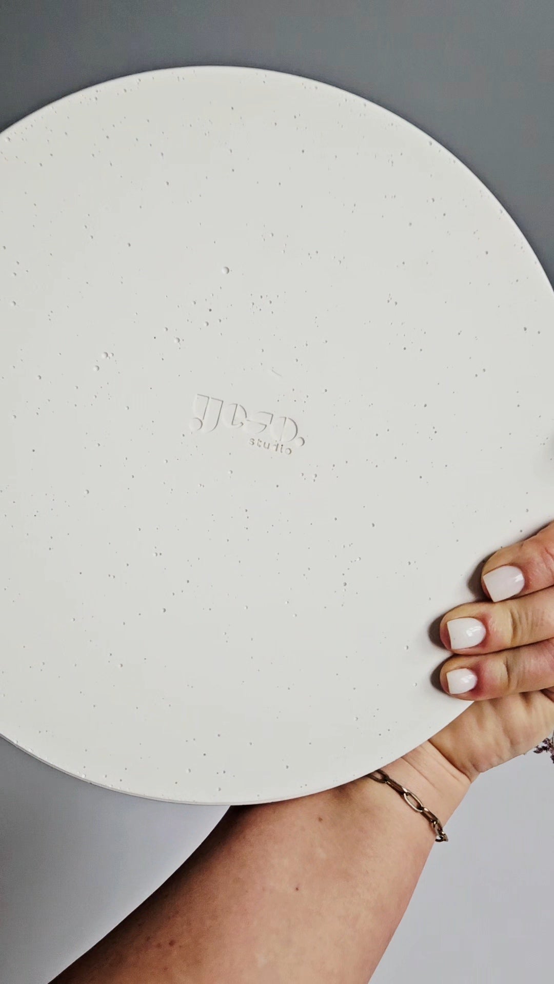 Round Bobbin Beaded Tray Large