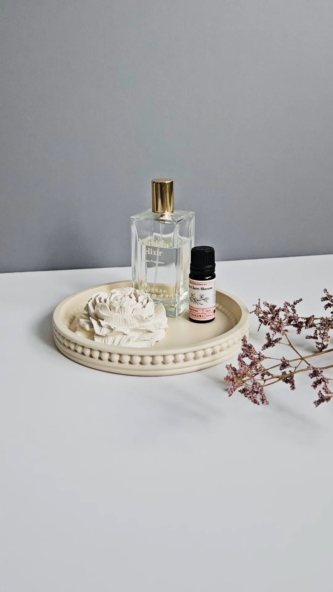 Round Bobbin Beaded Tray Medium