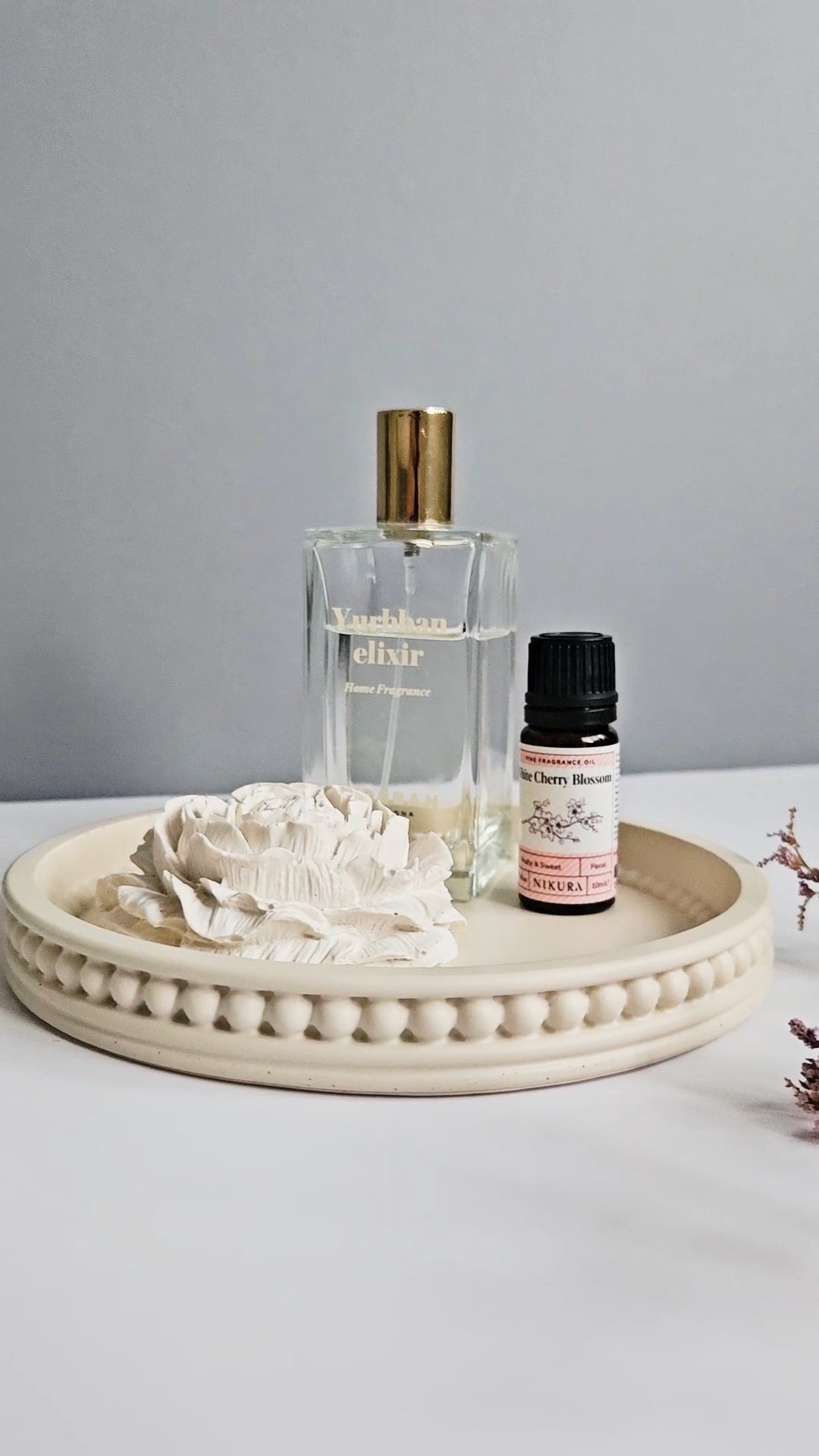 Round Bobbin Beaded Tray Medium