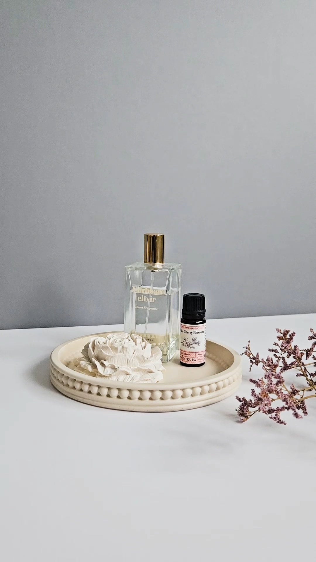 Round Bobbin Beaded Tray Medium