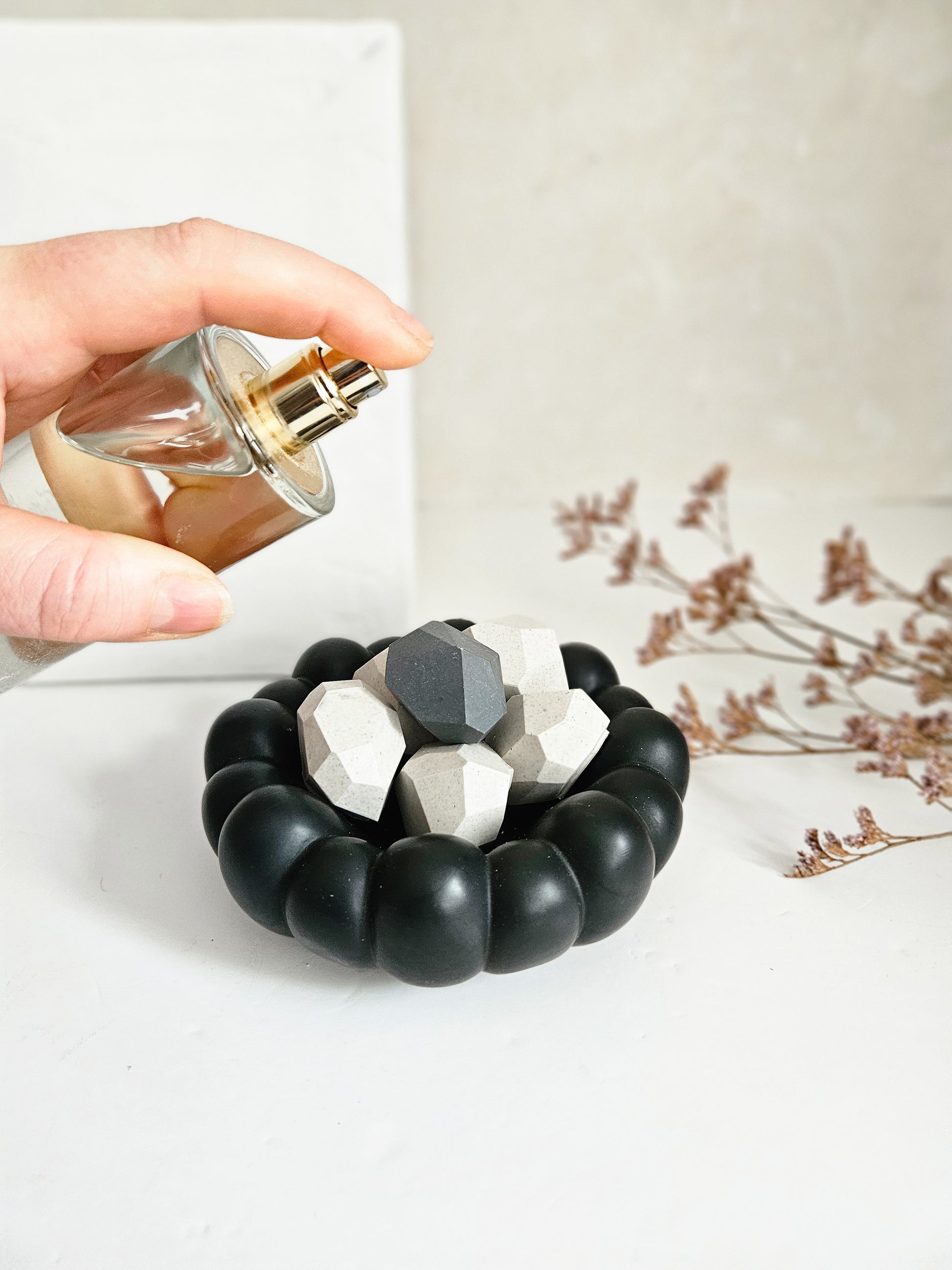 Geometric Scent Stones with Organic Bubble Bowl