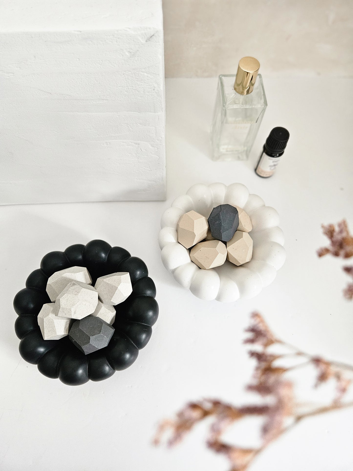 geometric scent stones