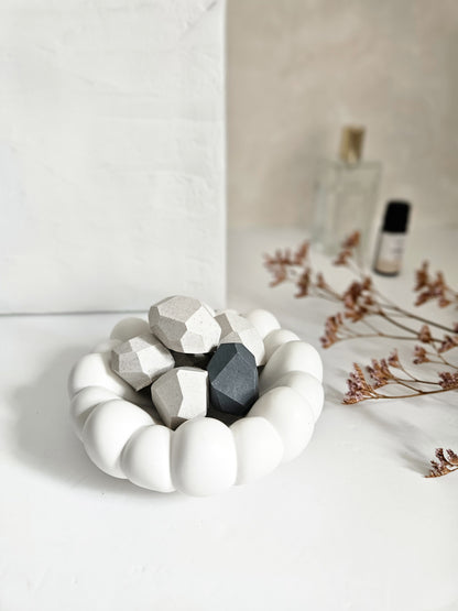 sculptural geometric scent stones
